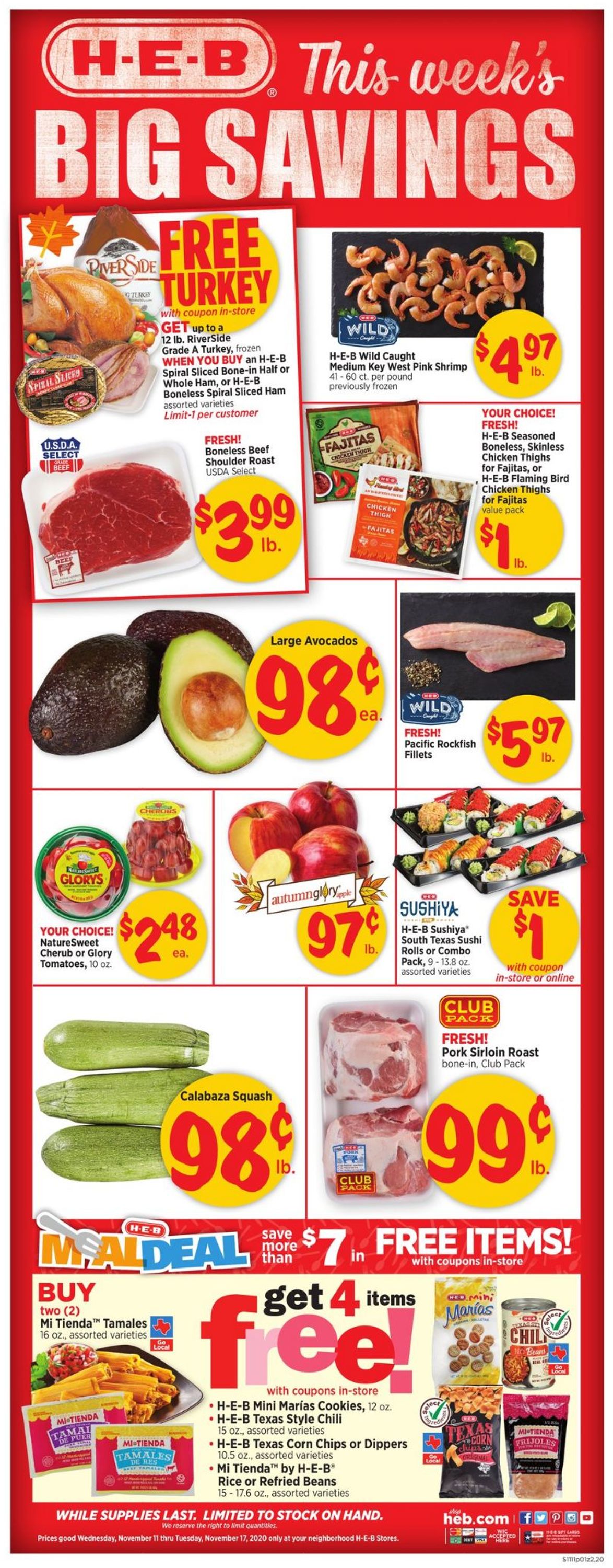 H-E-B Holiday 2020 Current weekly ad 11/11 - 11/17/2020 - frequent-ads.com