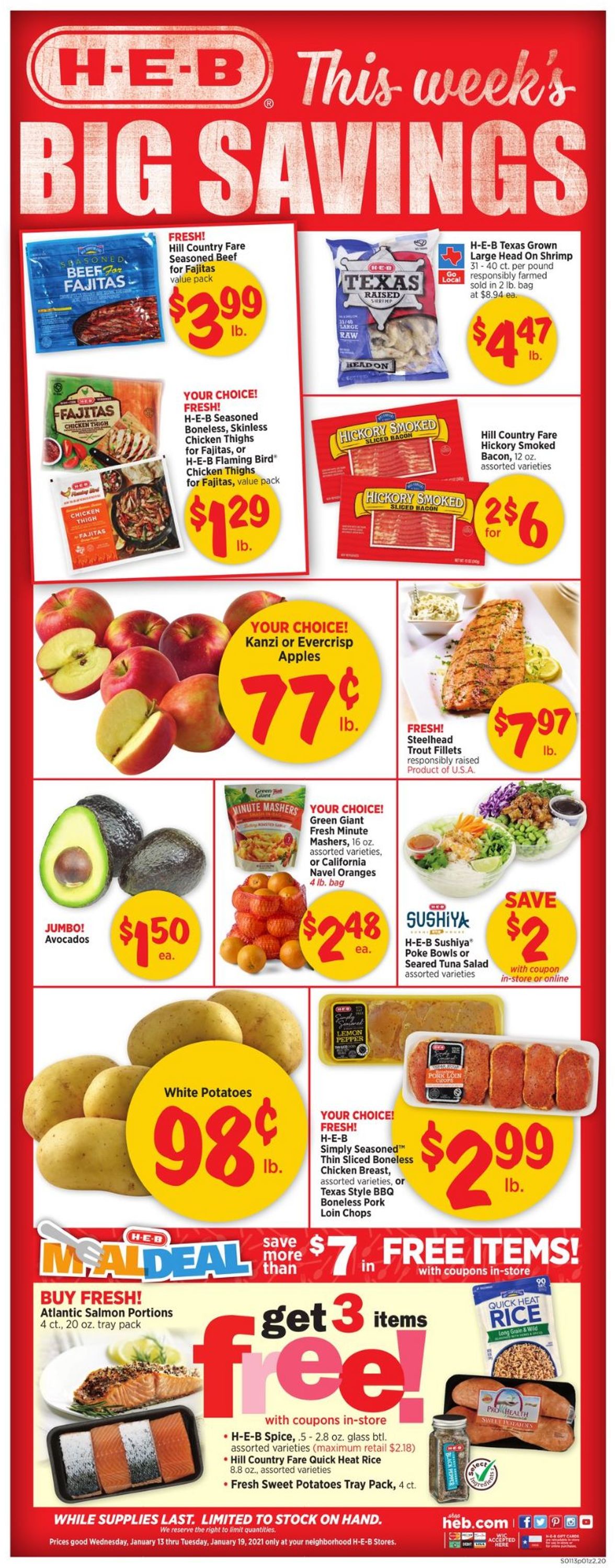 Catalogue H-E-B from 01/13/2021