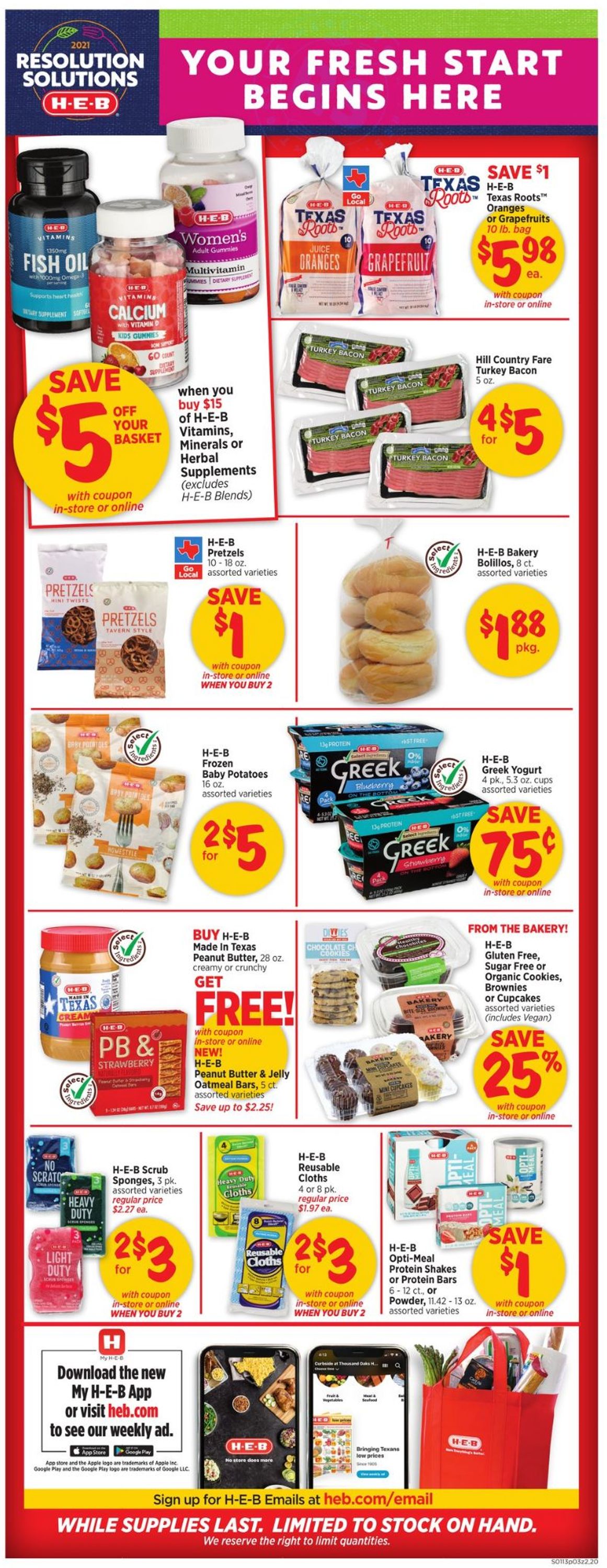 Catalogue H-E-B from 01/13/2021