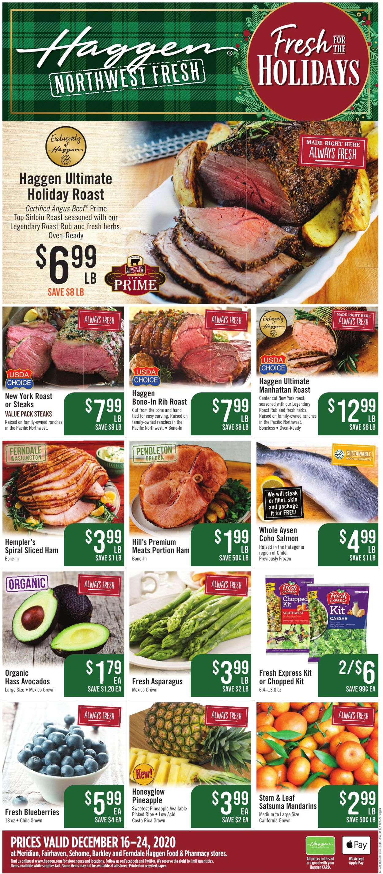 Catalogue Haggen Christmas Ad 2020 from 12/16/2020