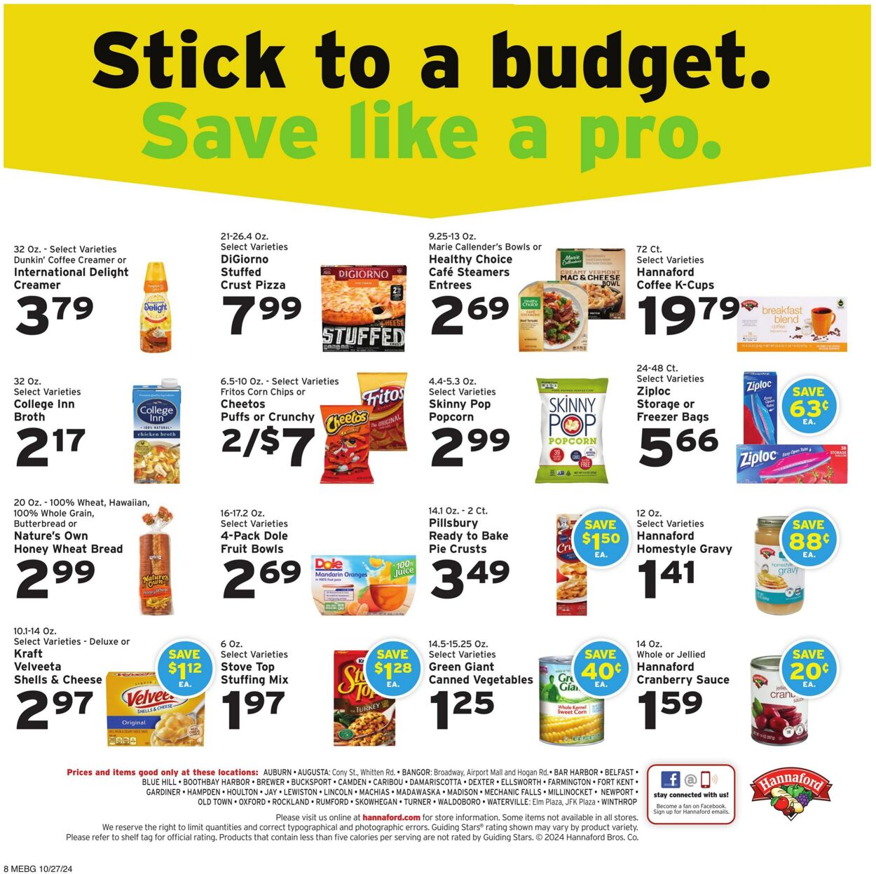 Catalogue Hannaford from 10/27/2024