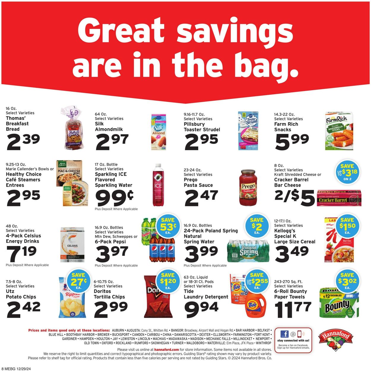 Catalogue Hannaford from 12/29/2024