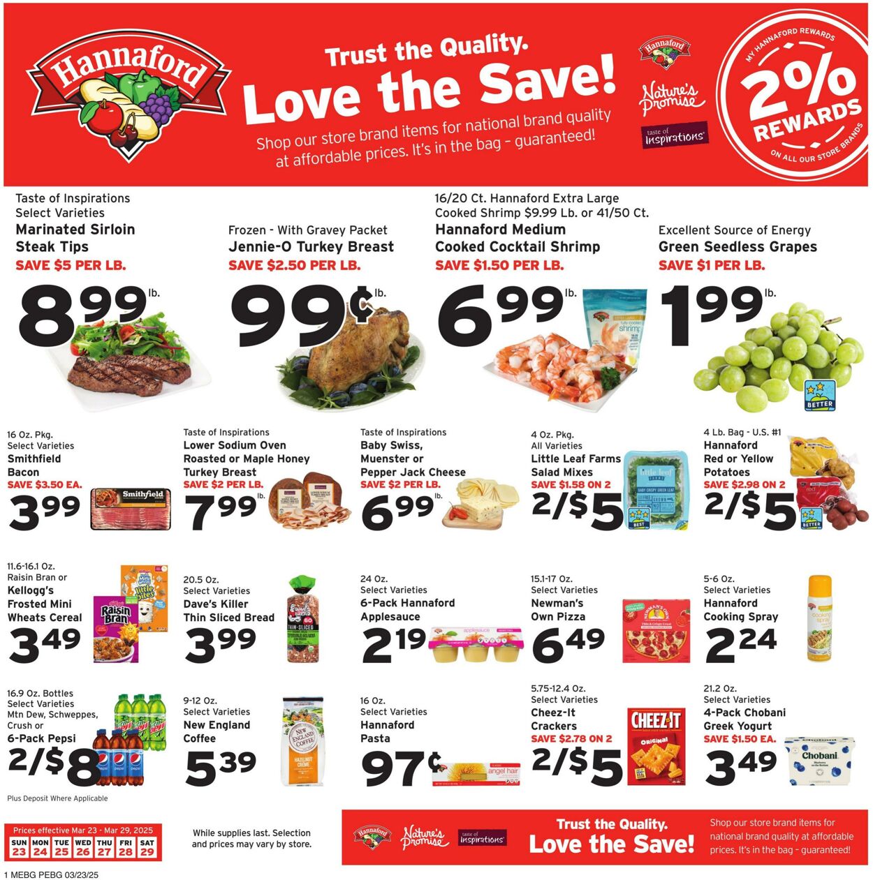 Catalogue Hannaford from 03/23/2025