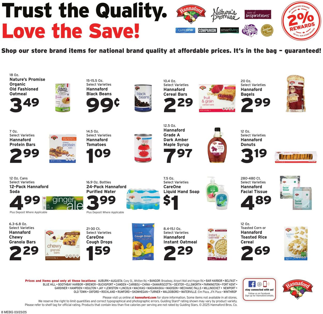 Catalogue Hannaford from 03/23/2025