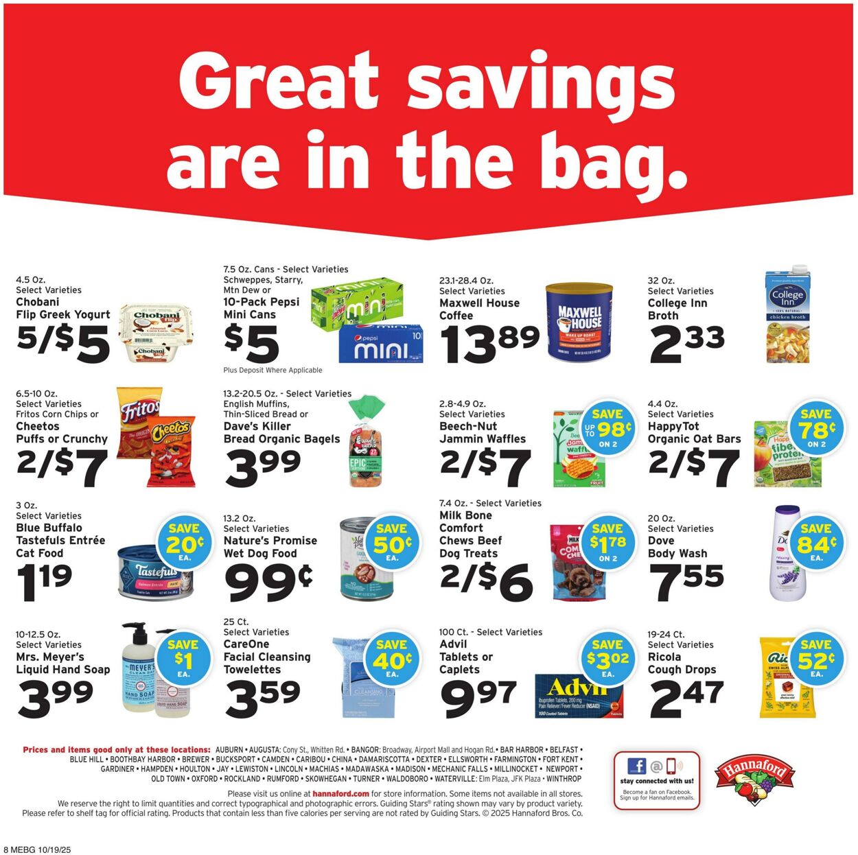 Catalogue Hannaford from 10/19/2025