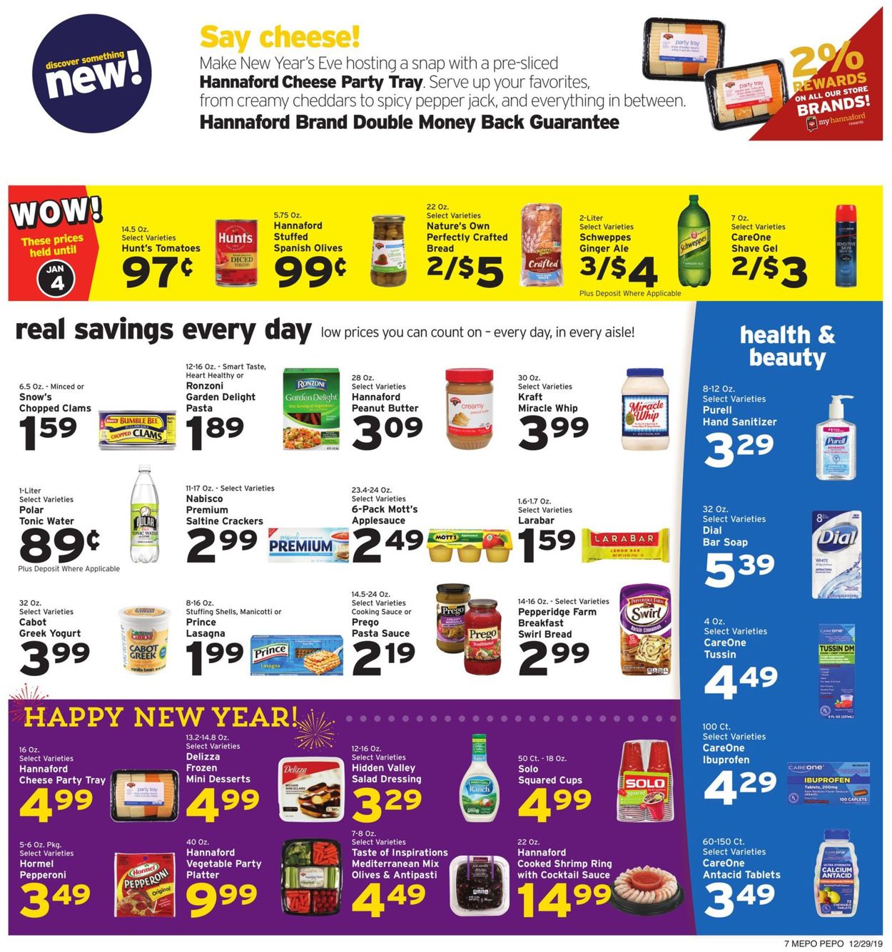 Catalogue Hannaford - New Year's Ad 2019/2020 from 12/29/2019