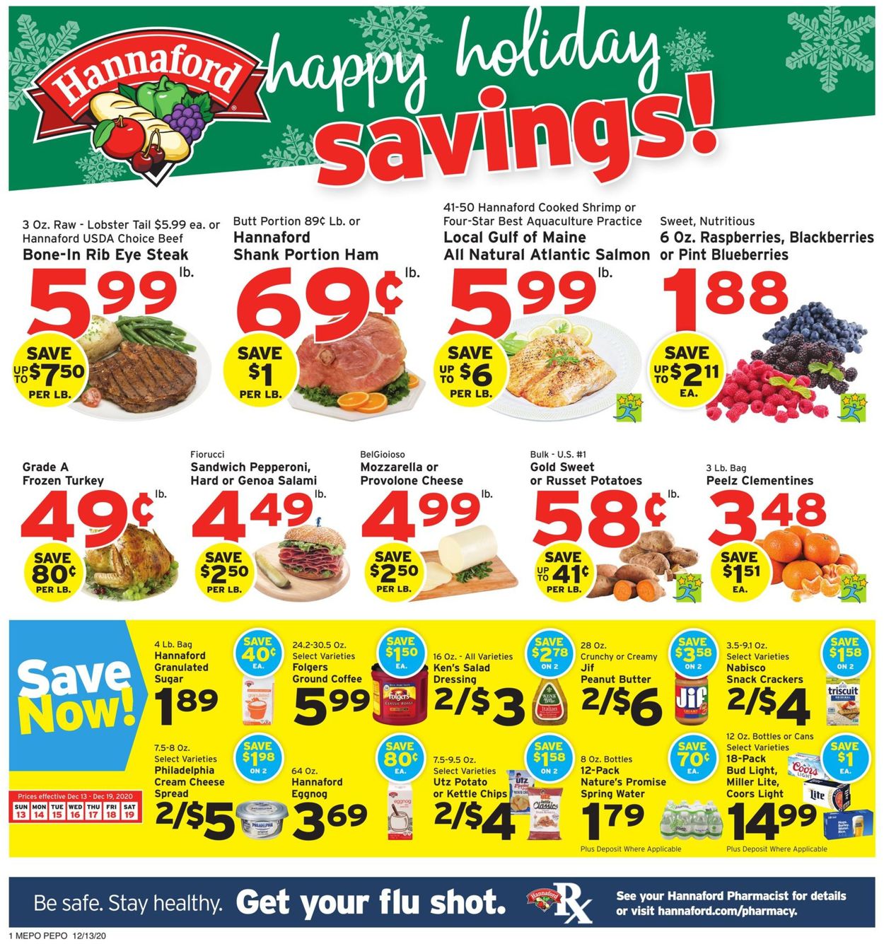 Catalogue Hannaford Holiday Savings 2020 from 12/13/2020