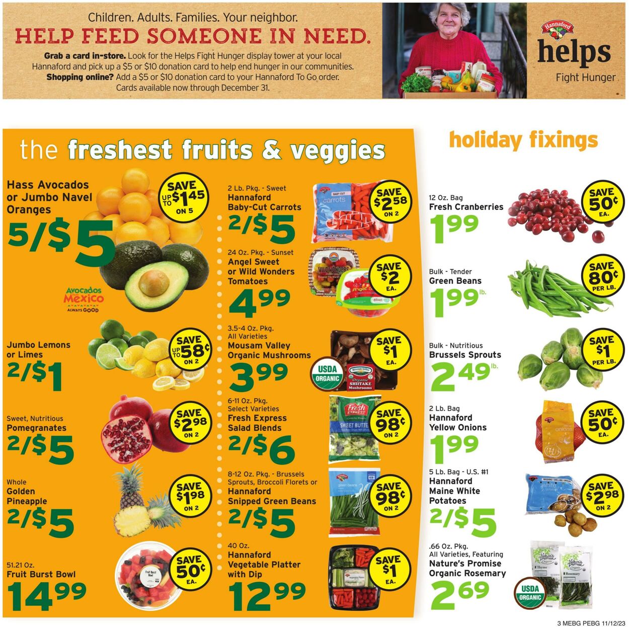 Catalogue Hannaford from 11/12/2023