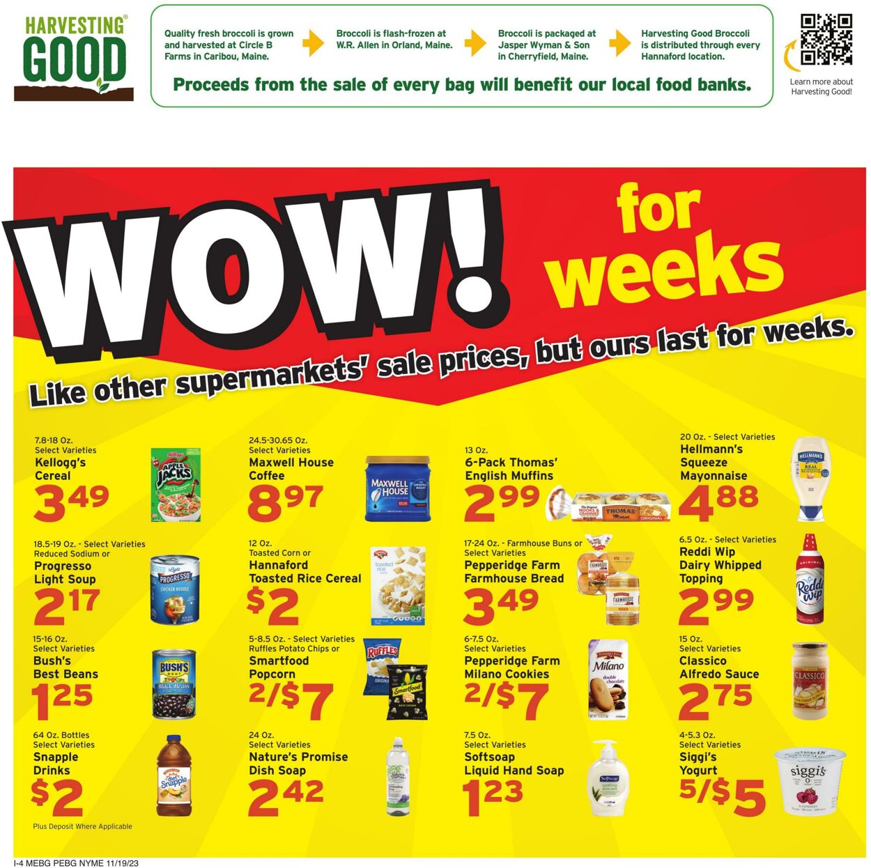 Catalogue Hannaford from 11/19/2023