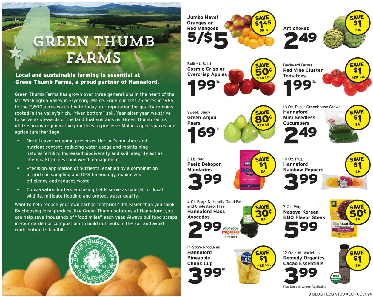 Catalogue Hannaford from 03/31/2024