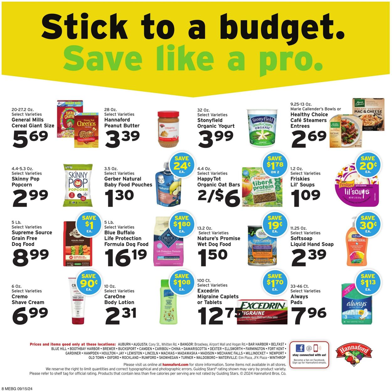 Catalogue Hannaford from 09/15/2024