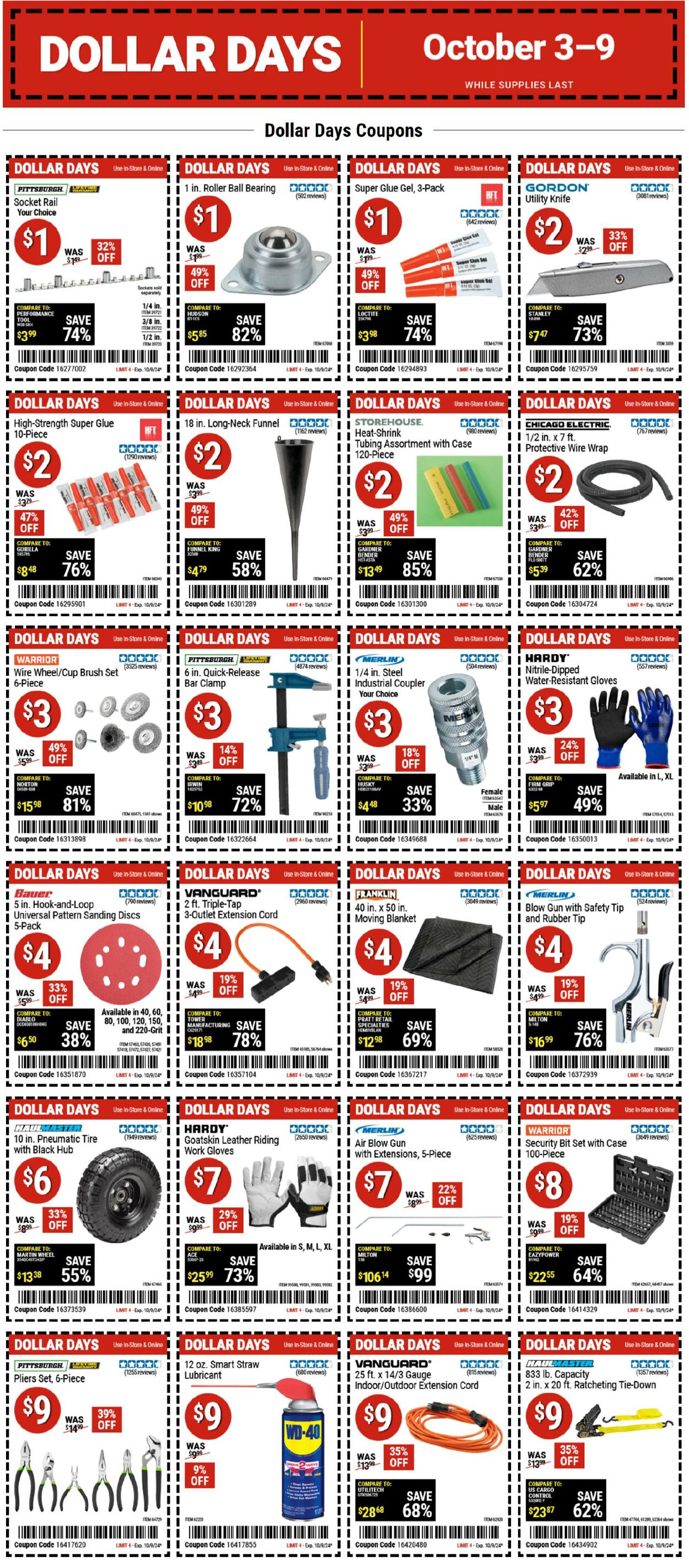 Catalogue Harbor Freight from 10/03/2024