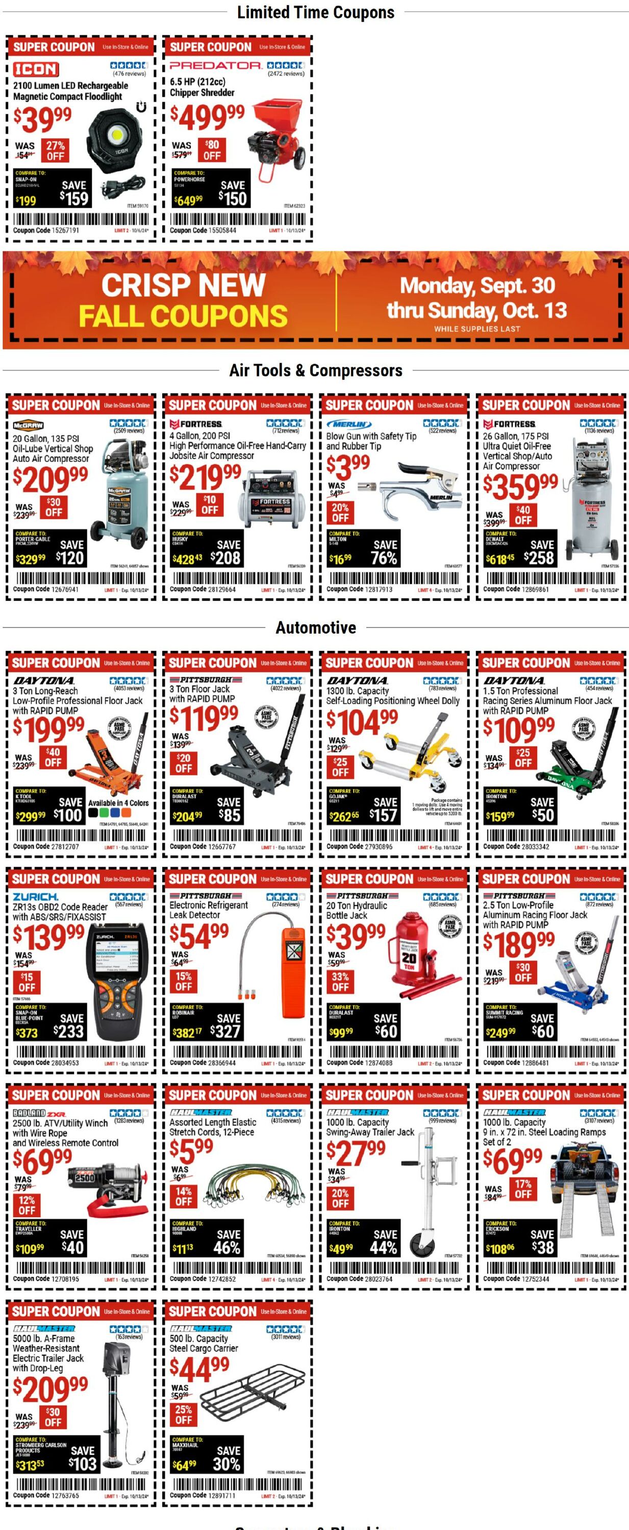 Catalogue Harbor Freight from 10/03/2024