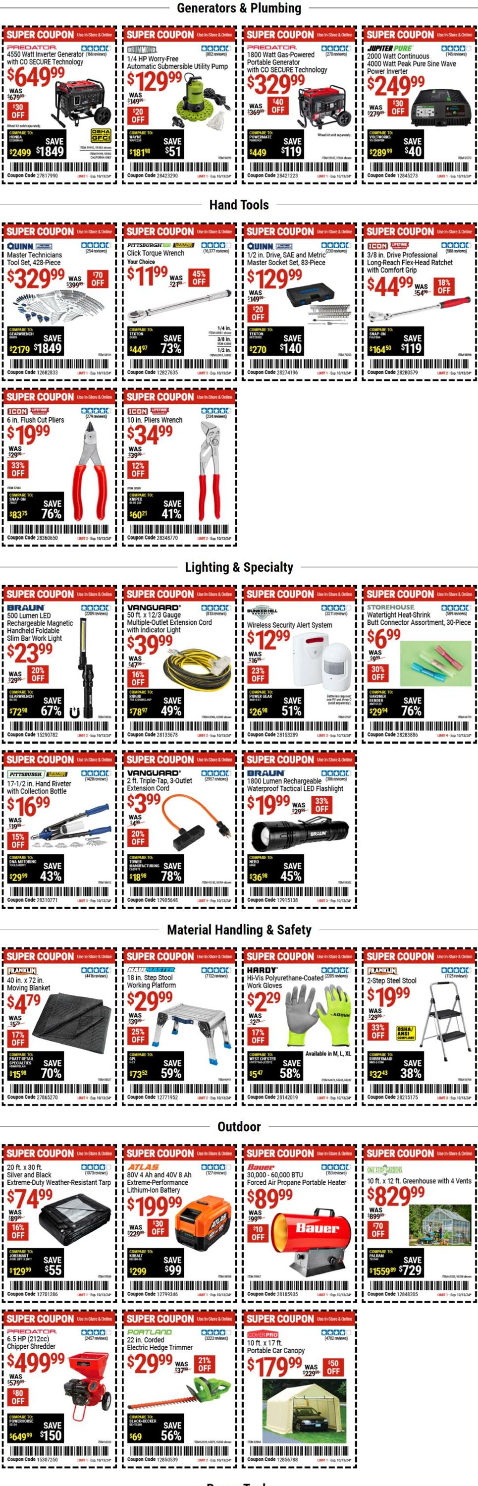 Catalogue Harbor Freight from 10/03/2024