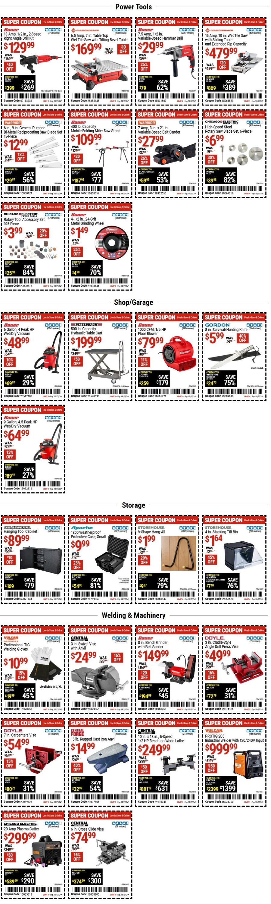 Catalogue Harbor Freight from 10/14/2024