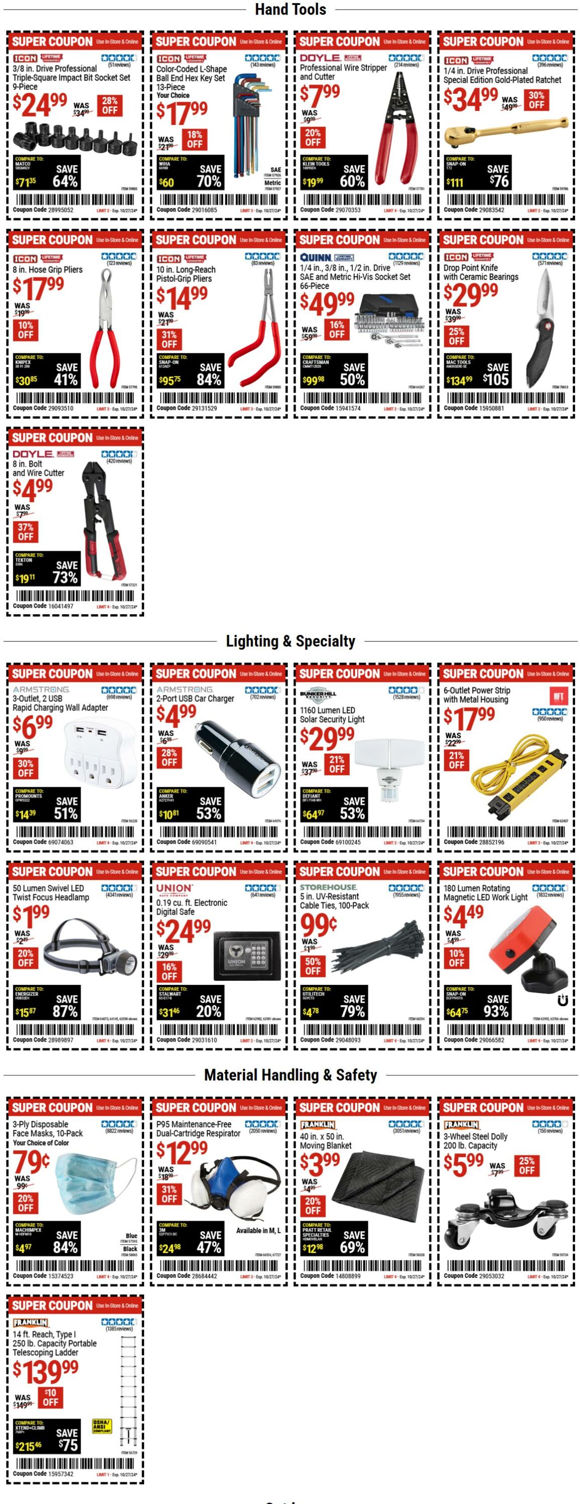 Catalogue Harbor Freight from 10/14/2024