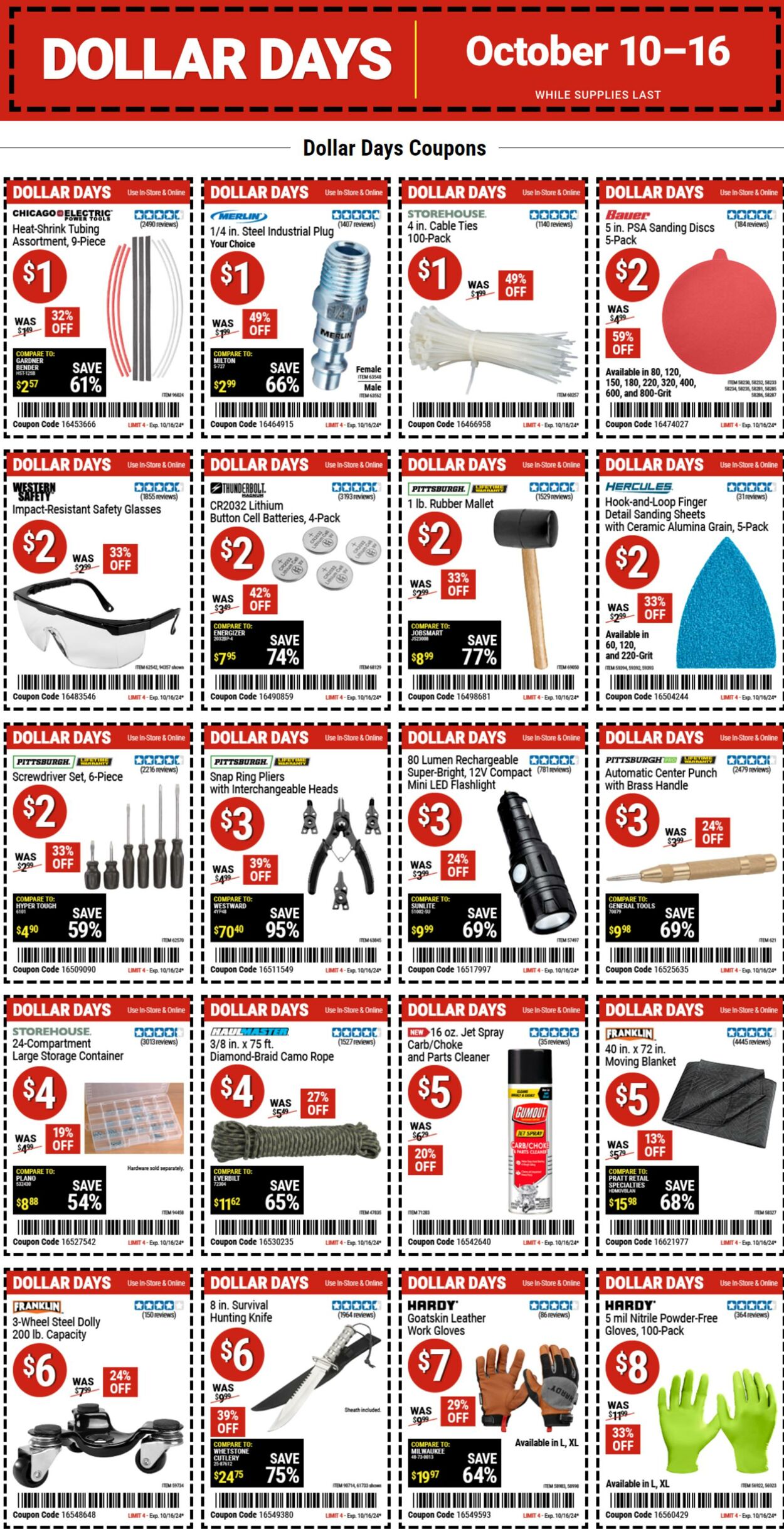 Catalogue Harbor Freight from 10/14/2024