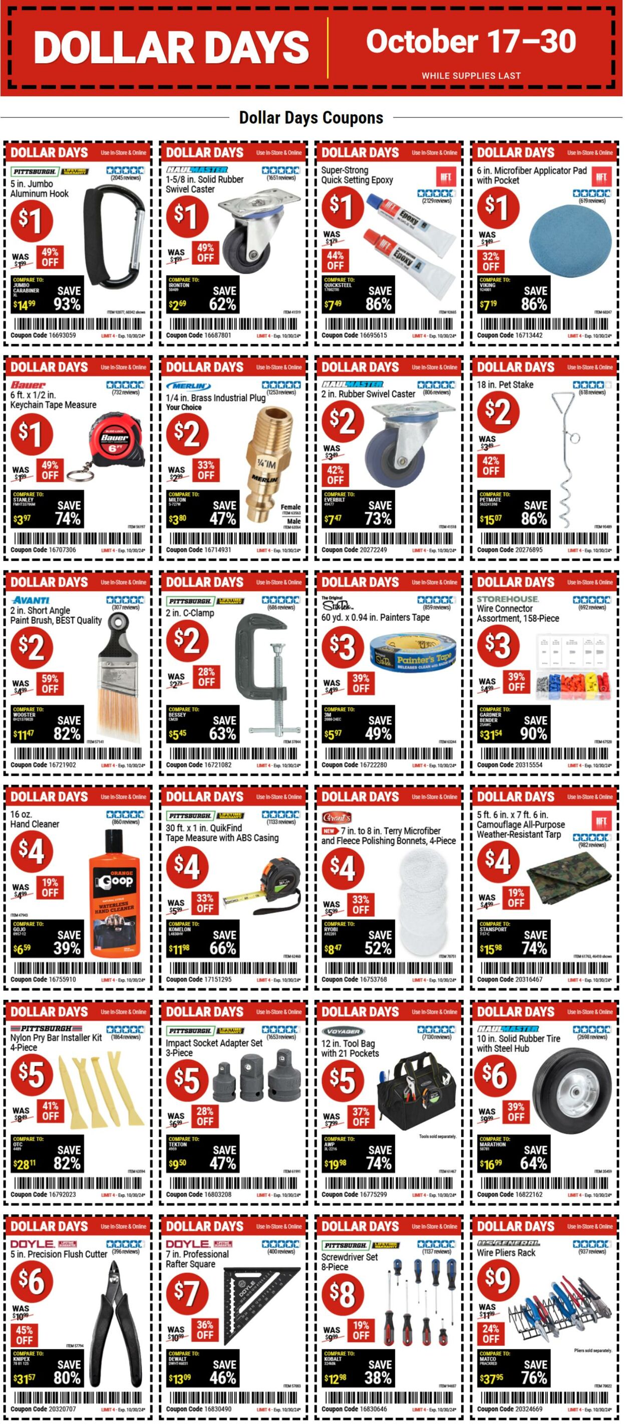 Catalogue Harbor Freight from 10/17/2024