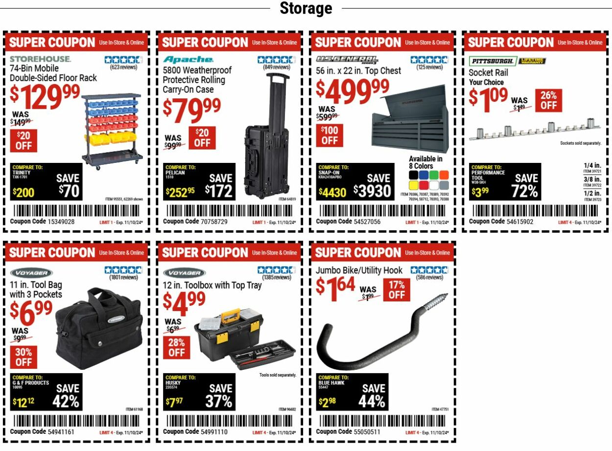 Catalogue Harbor Freight from 10/28/2024