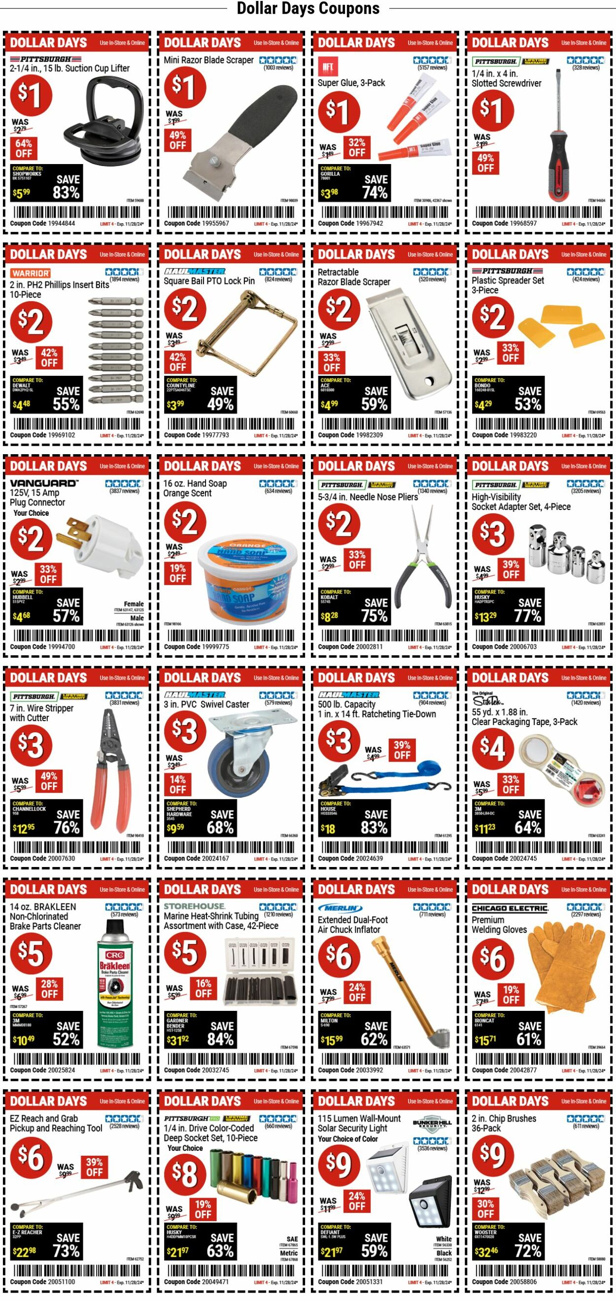 Catalogue Harbor Freight from 11/18/2024