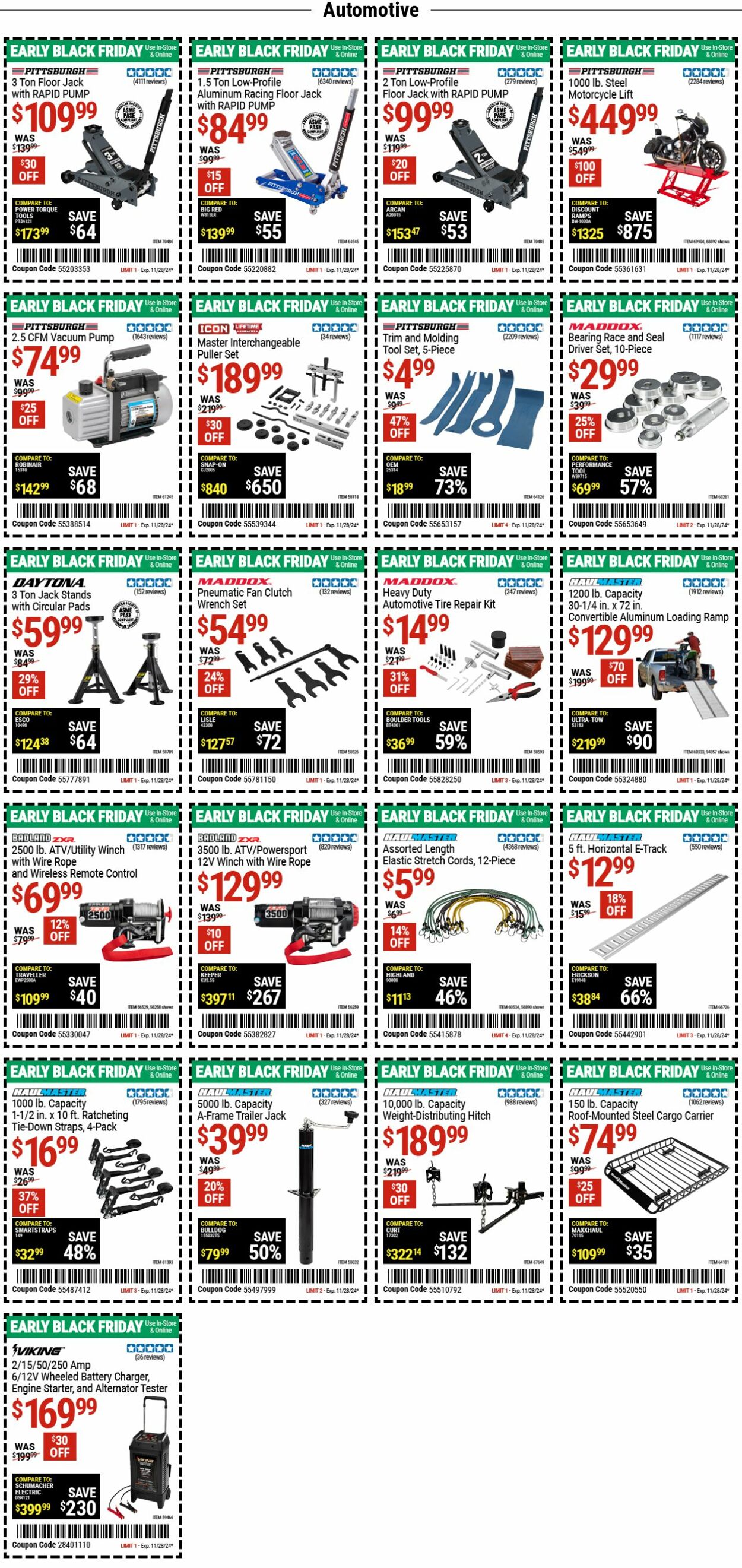 Catalogue Harbor Freight from 11/18/2024