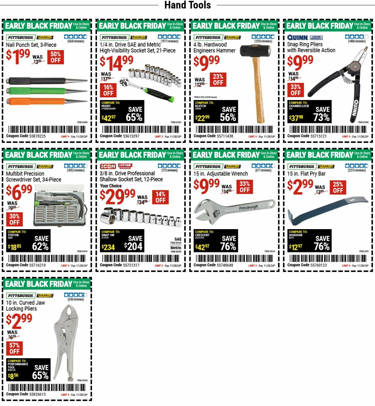 Catalogue Harbor Freight from 11/18/2024