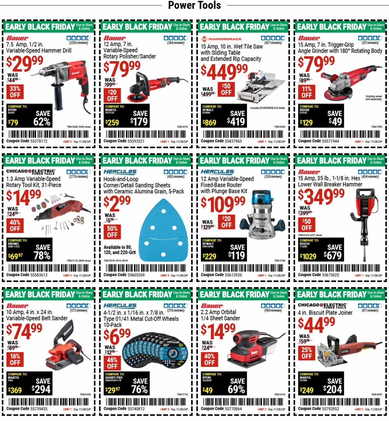 Catalogue Harbor Freight from 11/18/2024