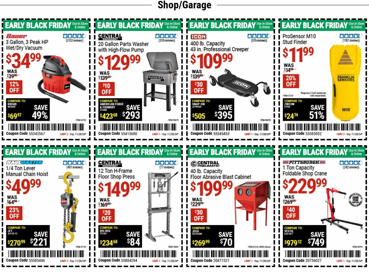 Catalogue Harbor Freight from 11/18/2024