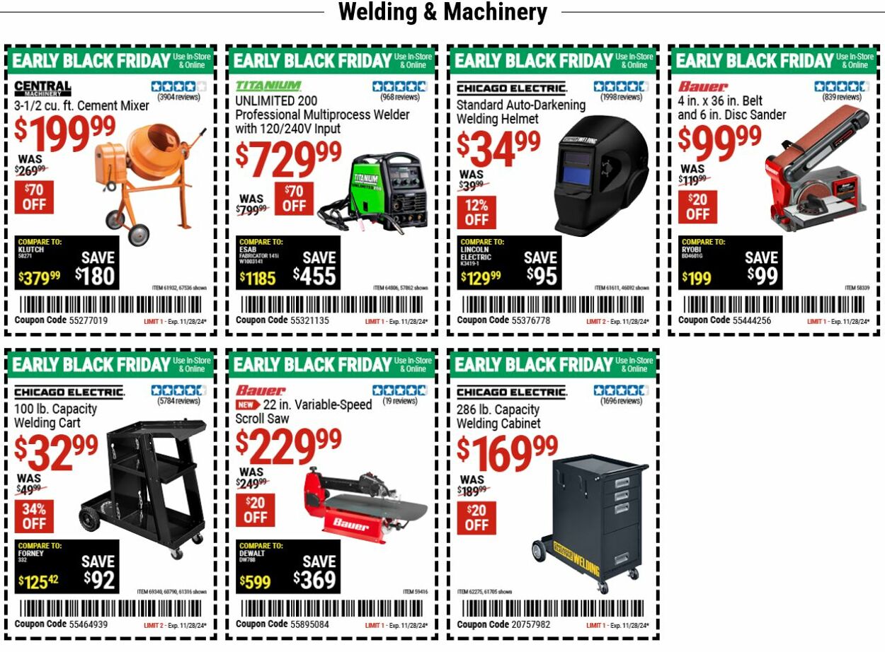 Catalogue Harbor Freight from 11/18/2024