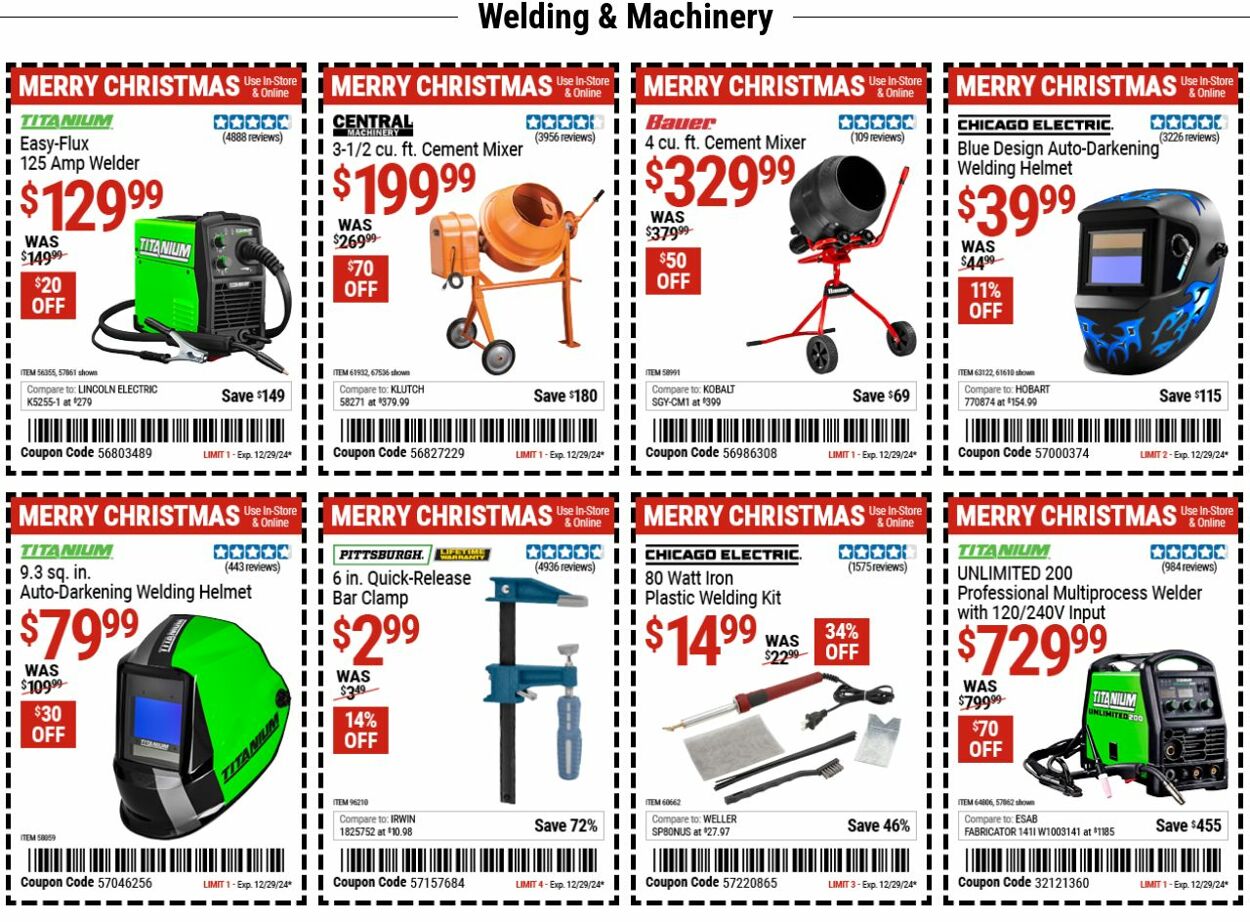 Catalogue Harbor Freight from 12/16/2024