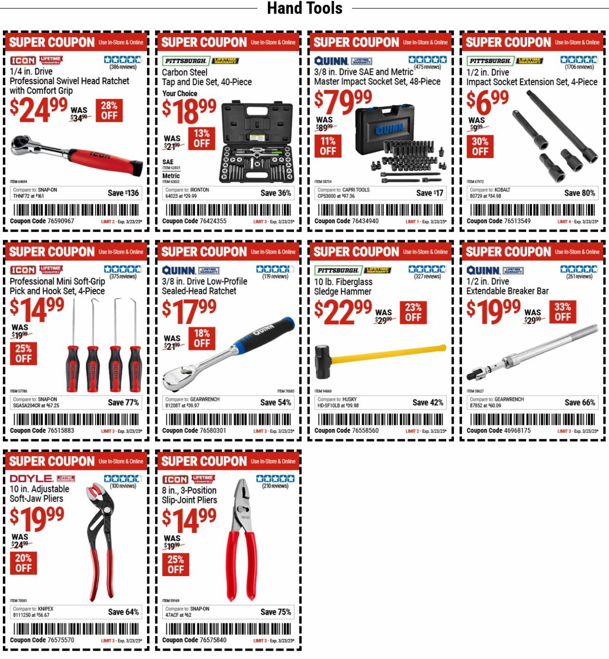 Catalogue Harbor Freight from 03/10/2025