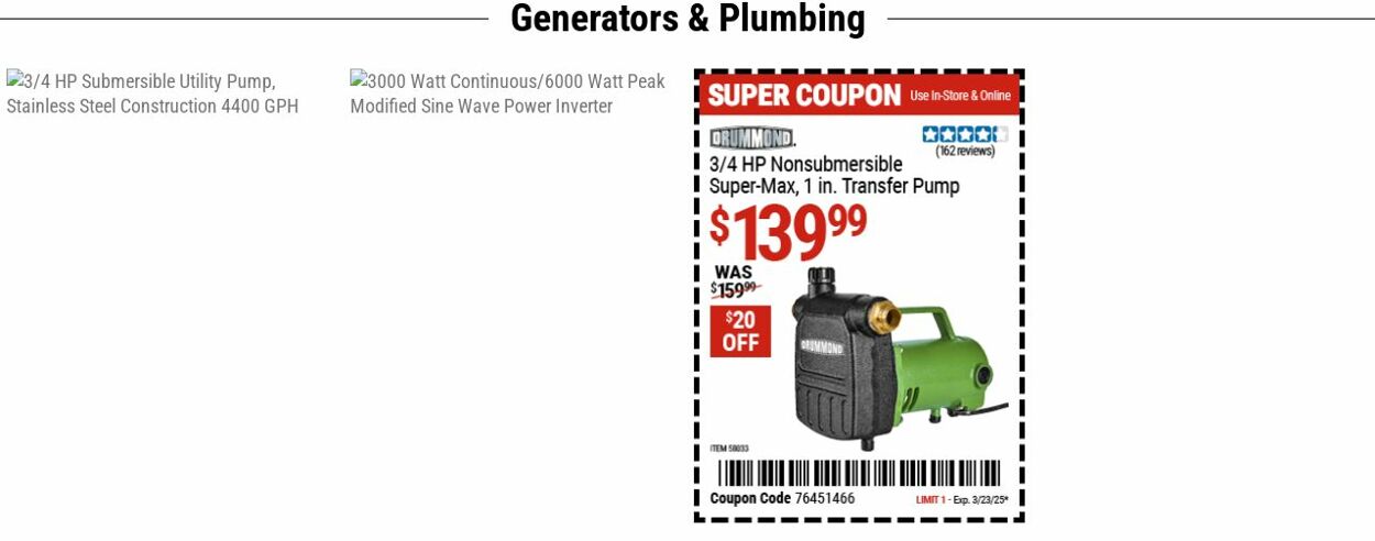 Catalogue Harbor Freight from 03/17/2025