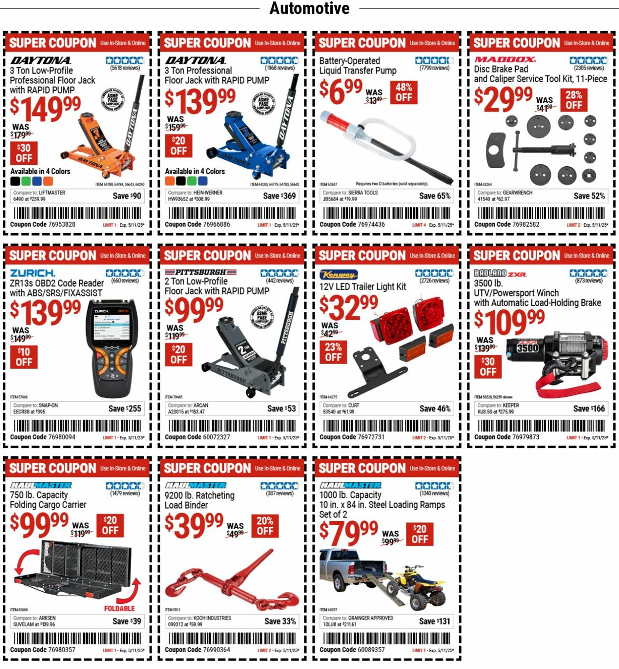 Catalogue Harbor Freight from 05/05/2025
