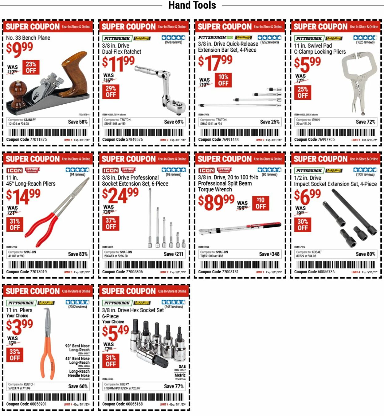 Catalogue Harbor Freight from 05/05/2025