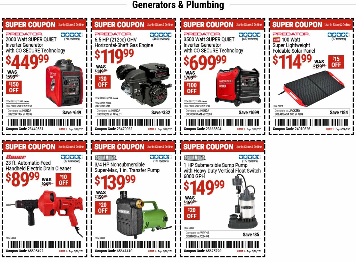 Catalogue Harbor Freight from 06/16/2025