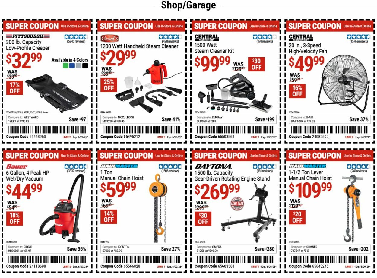 Catalogue Harbor Freight from 06/16/2025