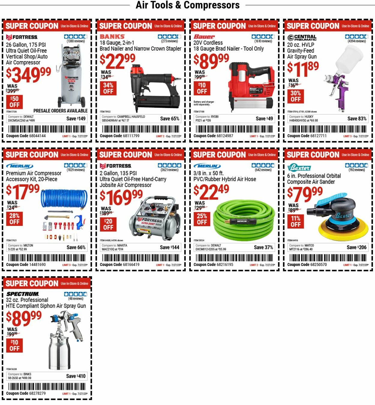 Catalogue Harbor Freight from 07/21/2025