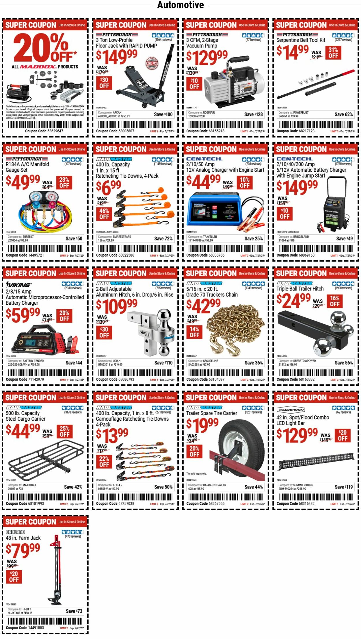 Catalogue Harbor Freight from 07/21/2025