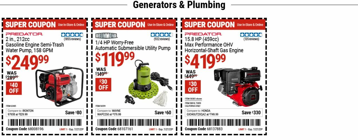 Catalogue Harbor Freight from 07/21/2025