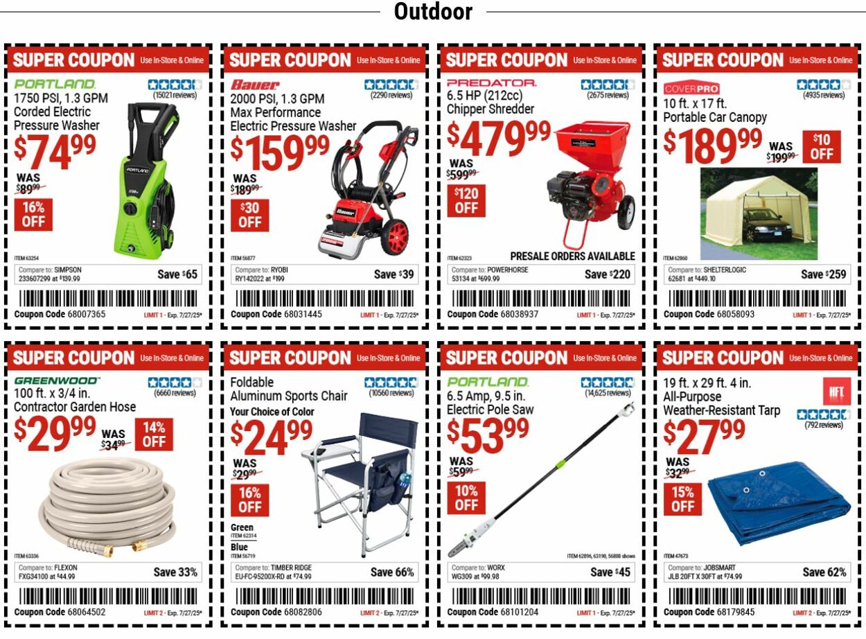 Catalogue Harbor Freight from 07/21/2025