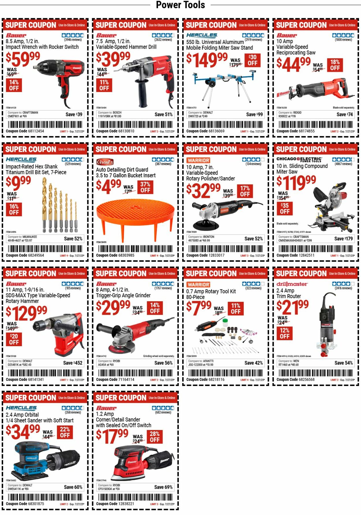 Catalogue Harbor Freight from 07/21/2025