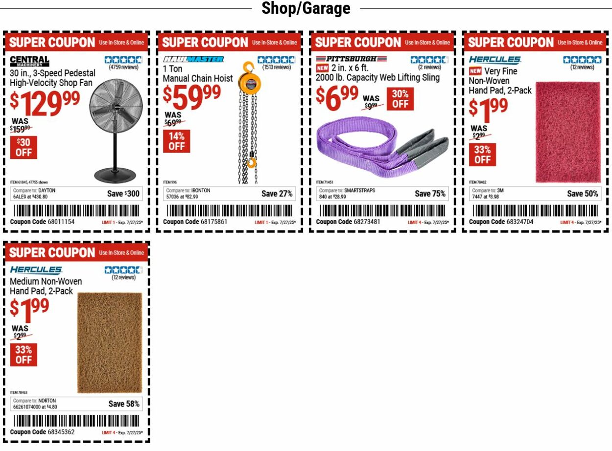 Catalogue Harbor Freight from 07/21/2025