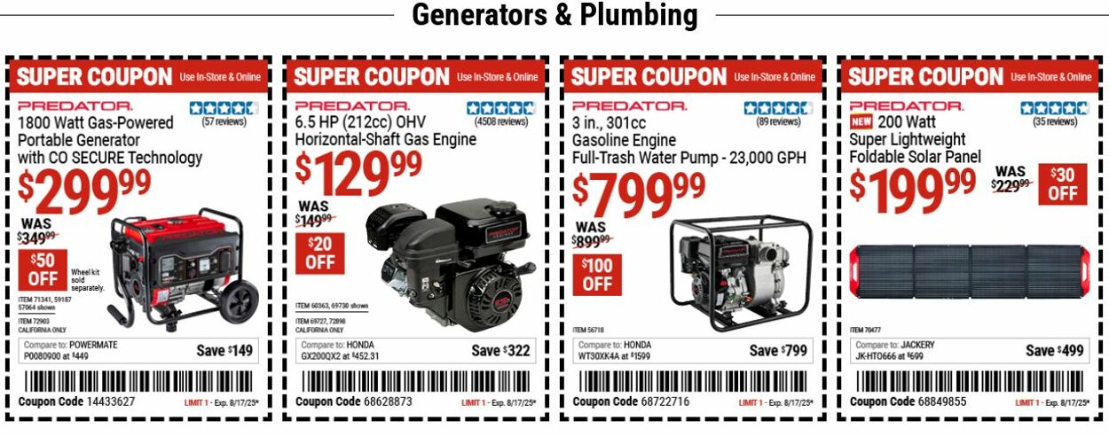 Catalogue Harbor Freight from 08/04/2025
