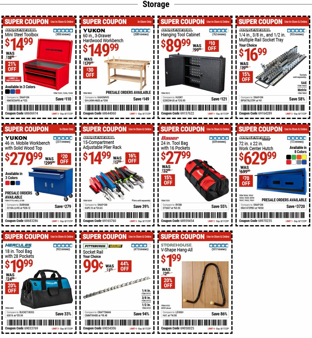 Catalogue Harbor Freight from 08/04/2025