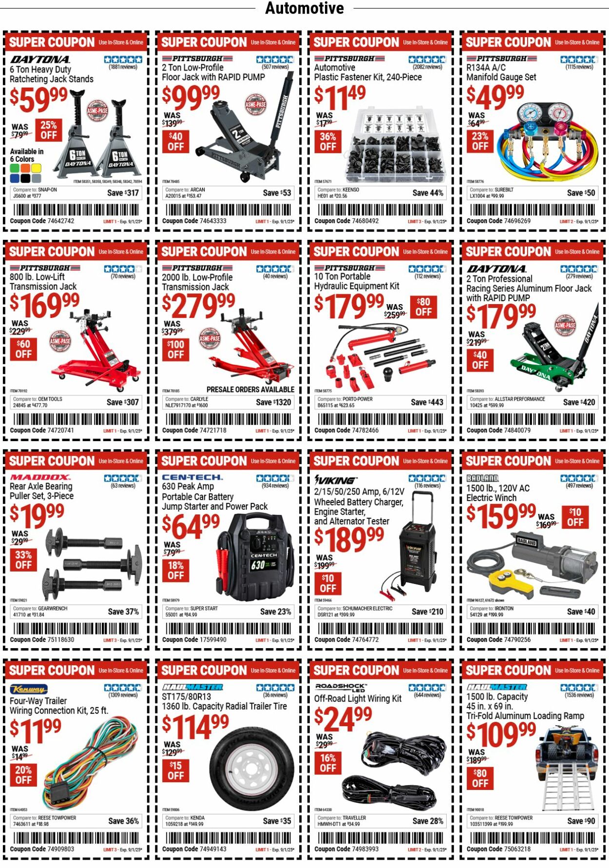 Catalogue Harbor Freight from 08/25/2025