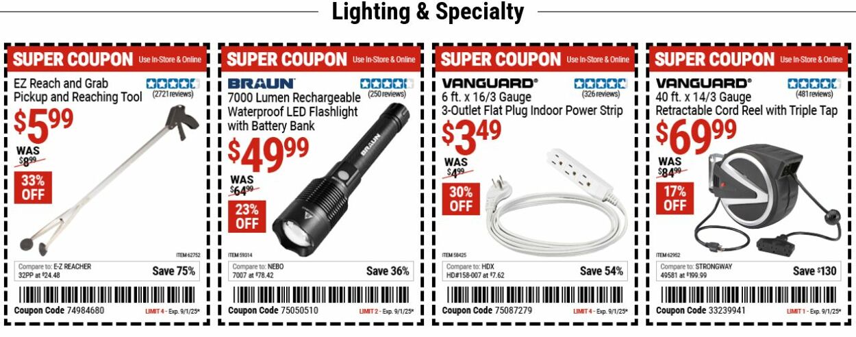 Catalogue Harbor Freight from 08/25/2025