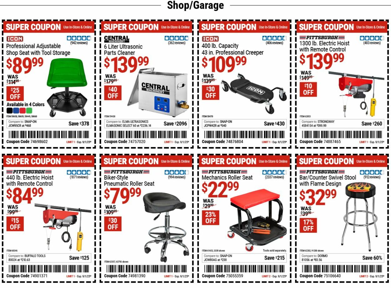 Catalogue Harbor Freight from 08/25/2025