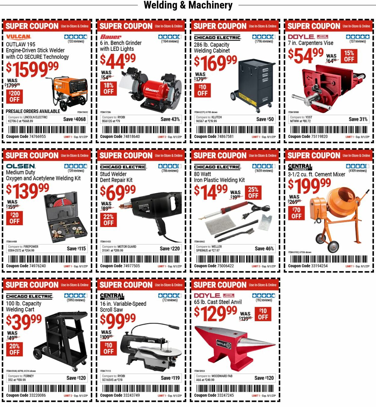 Catalogue Harbor Freight from 08/25/2025