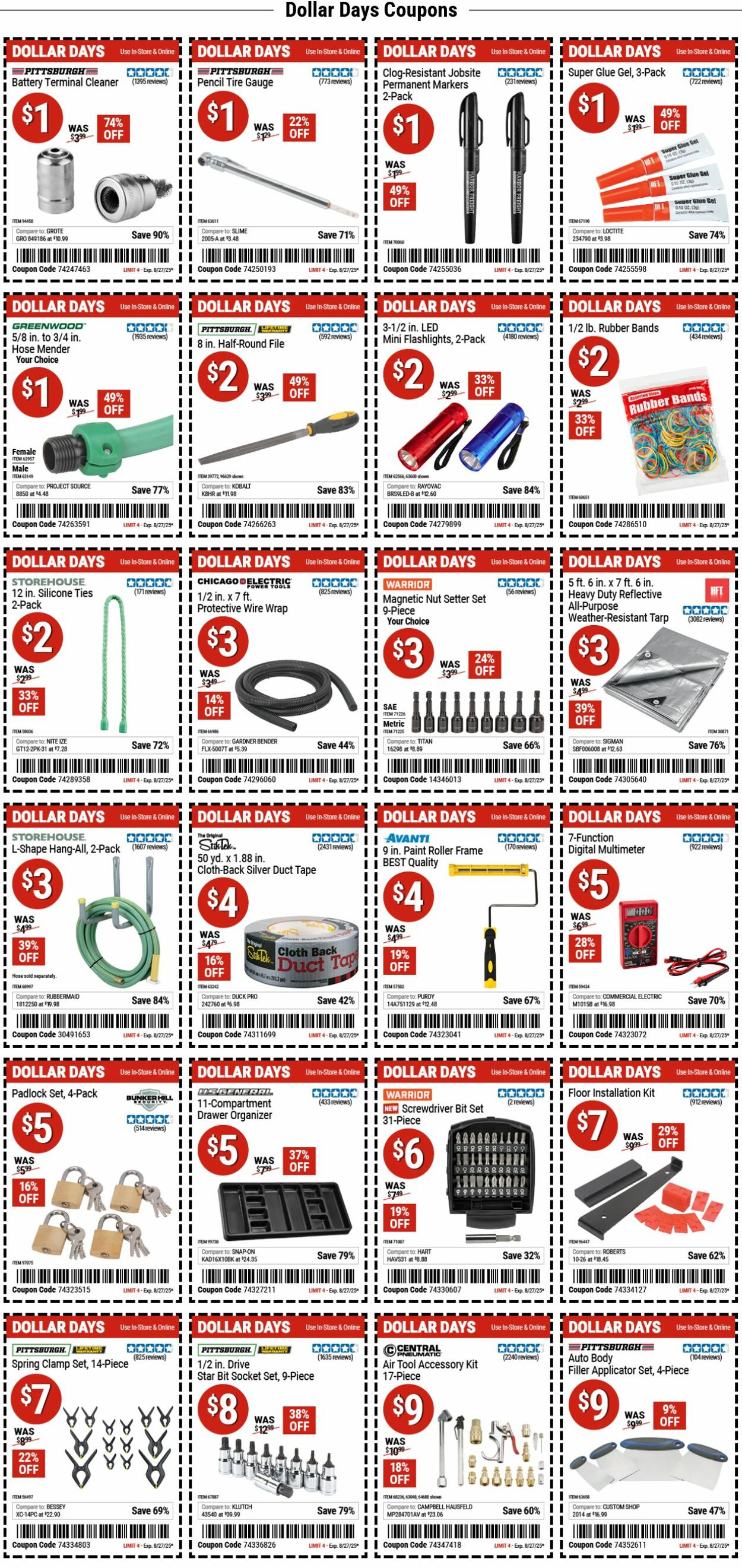 Catalogue Harbor Freight from 08/25/2025