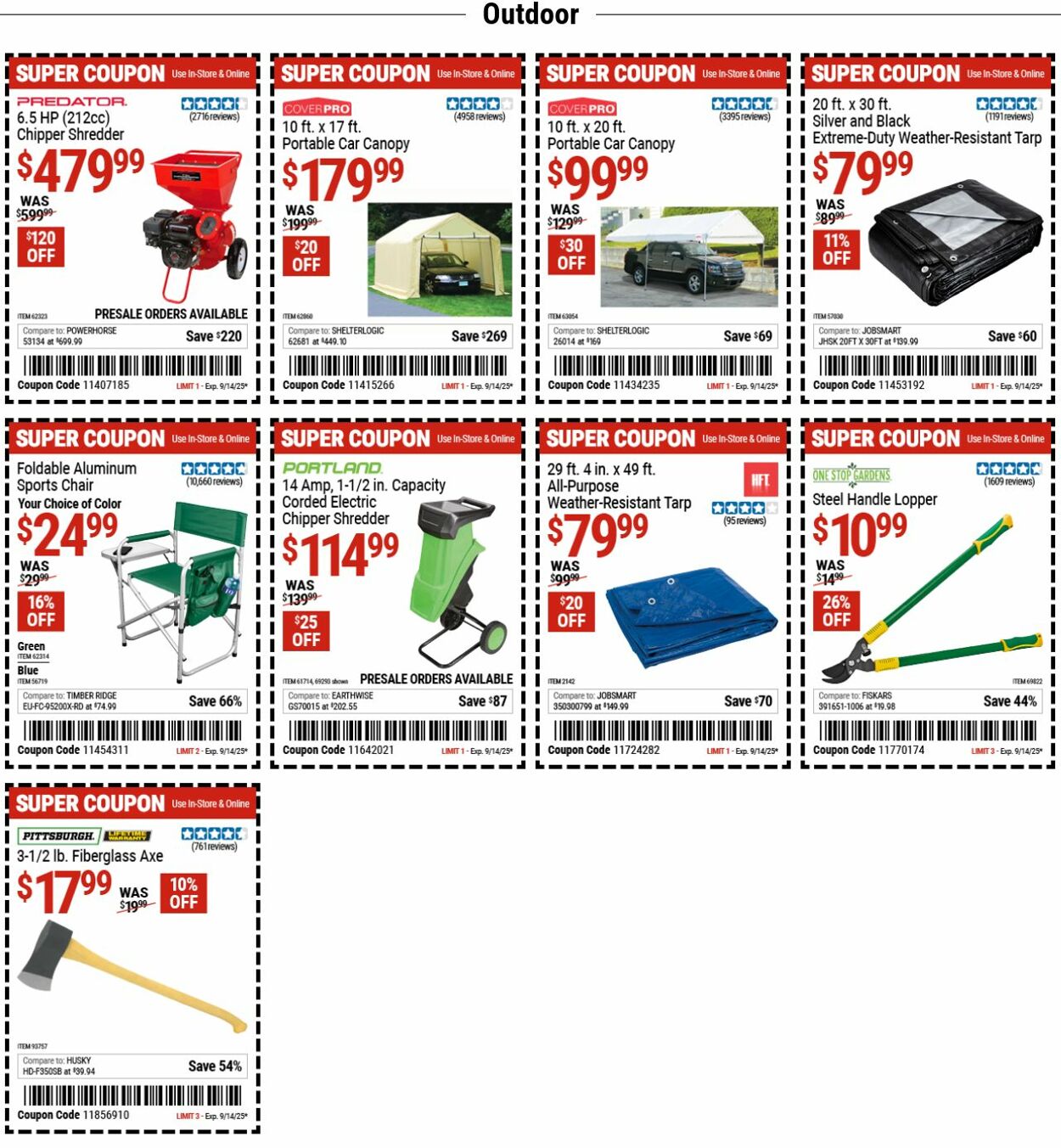 Catalogue Harbor Freight from 09/08/2025